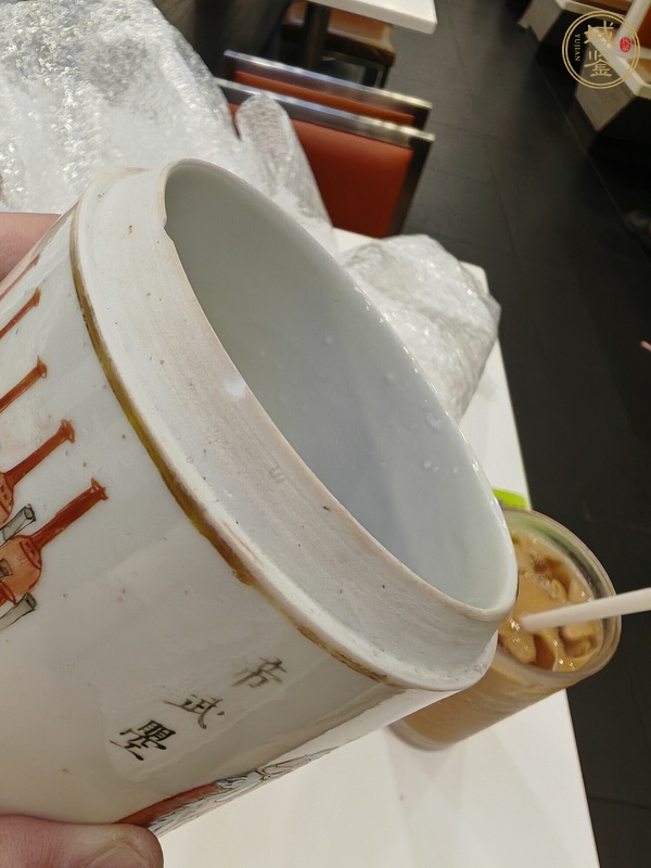 古玩陶瓷同治細路粉彩無雙譜蓋罐真品鑒賞圖