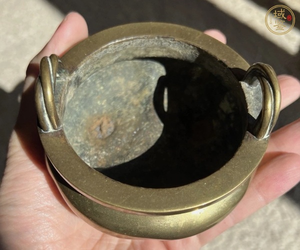 古玩銅器繩耳爐真品鑒賞圖