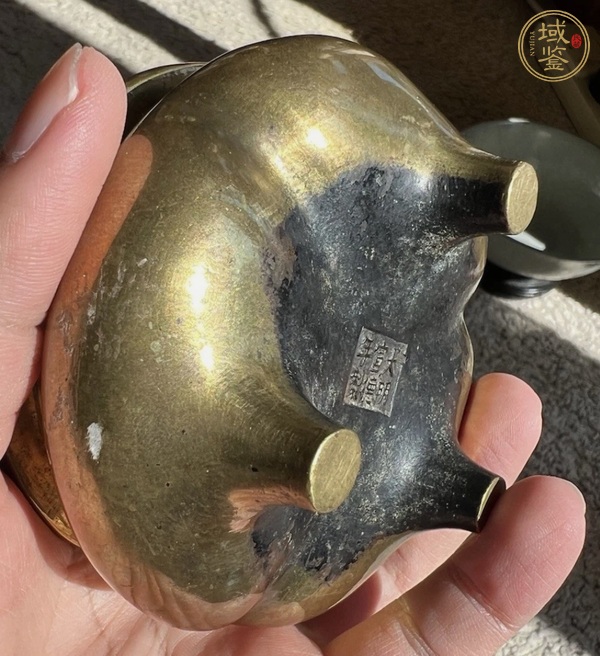 古玩銅器繩耳爐真品鑒賞圖