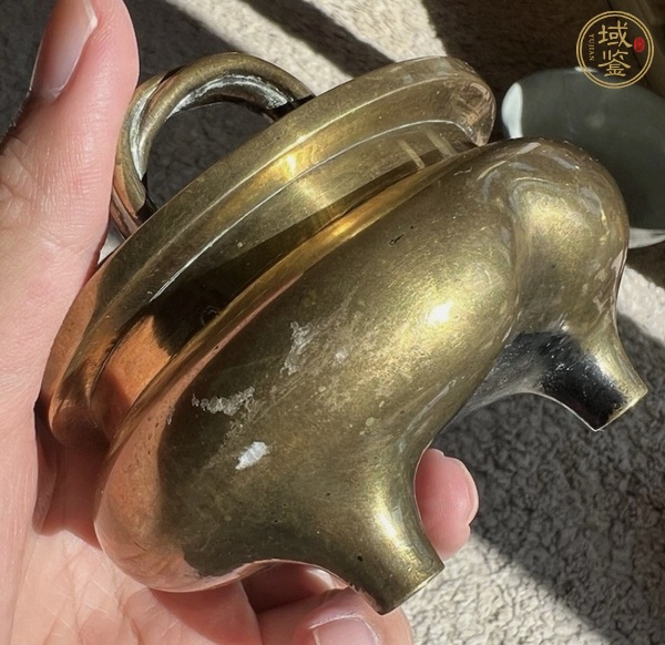 古玩銅器繩耳爐真品鑒賞圖