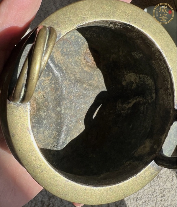 古玩銅器繩耳爐真品鑒賞圖
