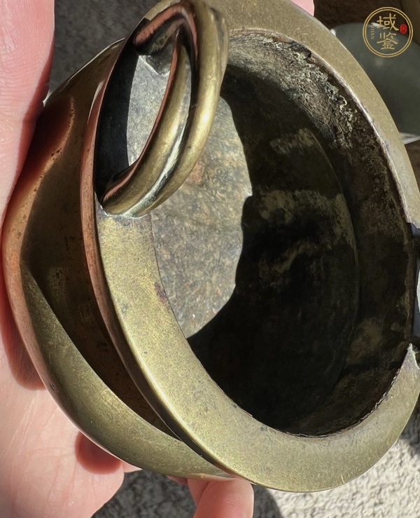 古玩銅器繩耳爐真品鑒賞圖