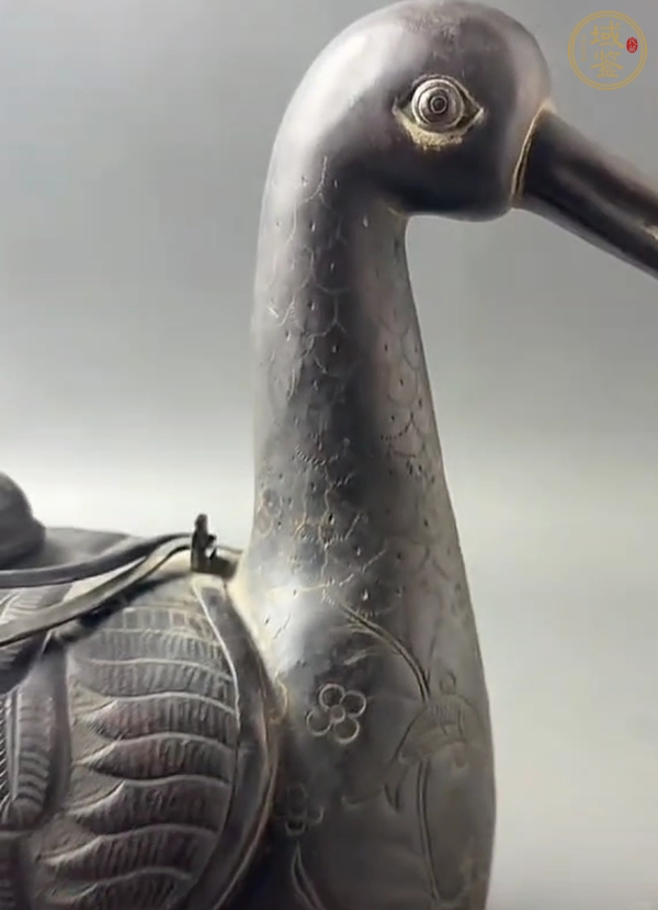 古玩鴨型溫酒器真品鑒賞圖