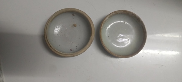 古玩陶瓷麒麟送子粉彩印泥盒拍賣，當前價格200元