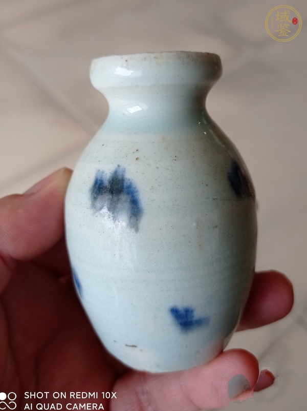 古玩清中期青花小瓶真品鑒賞圖