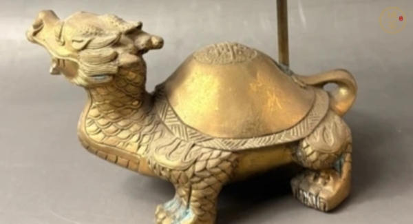 古玩銅器蟈蟈籠真品鑒賞圖