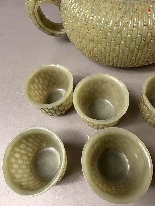 古玩玉器和田玉雕“茶具”真品鑒賞圖