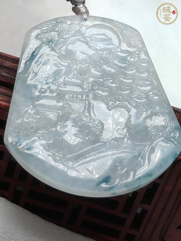 古玩玉器天然翡翠掛牌真品鑒賞圖