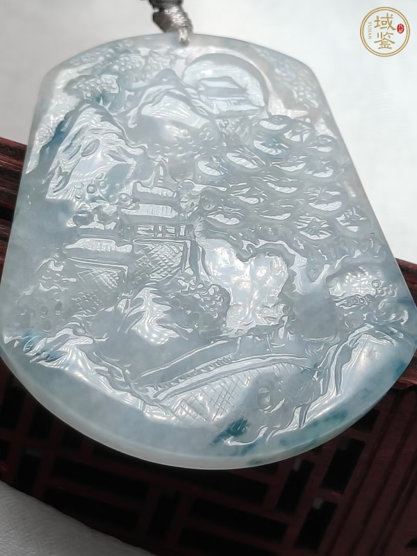 古玩玉器天然翡翠掛牌真品鑒賞圖
