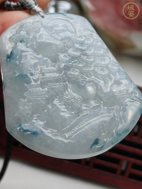 古玩玉器天然翡翠掛牌真品鑒賞圖