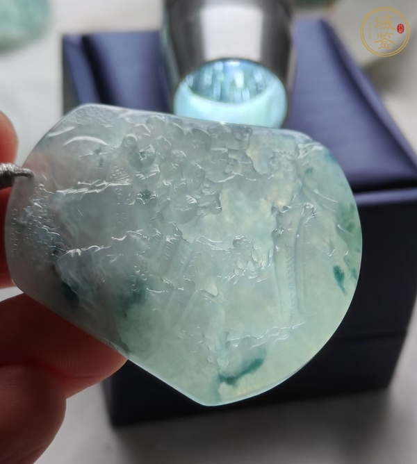 古玩玉器天然翡翠掛牌真品鑒賞圖