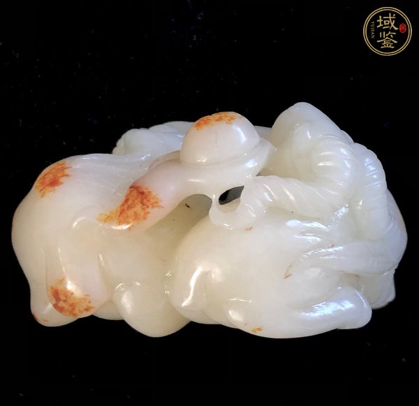 古玩玉器和田玉雕“三陽開泰”擺件真品鑒賞圖