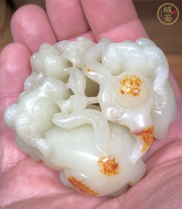 古玩玉器和田玉雕“三陽開泰”擺件真品鑒賞圖