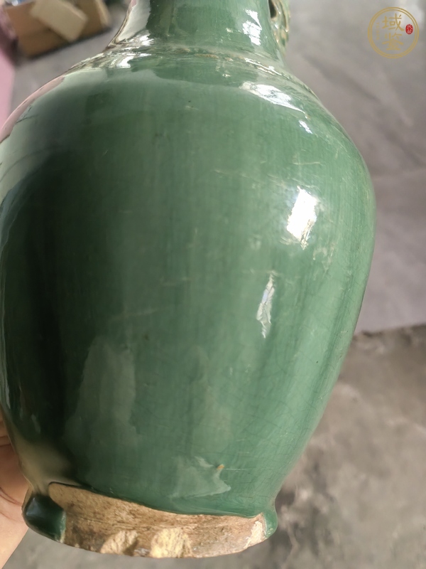 古玩陶瓷鈞釉花口瓶真品鑒賞圖