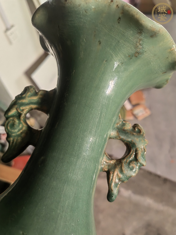 古玩陶瓷鈞釉花口瓶真品鑒賞圖