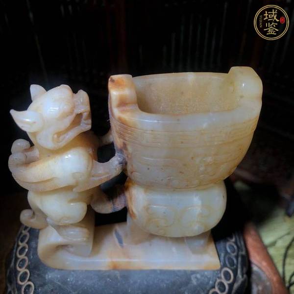 古玩做舊仿古“獸耳杯”真品鑒賞圖