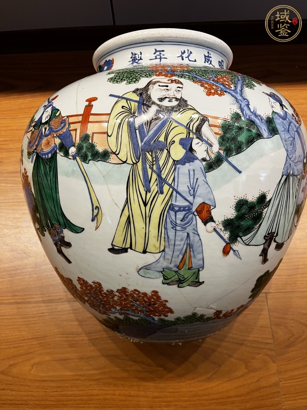 古玩陶瓷青花五彩罐真品鑒賞圖