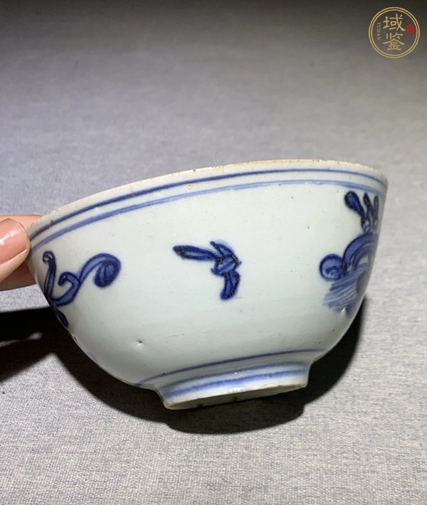 古玩陶瓷青花螭龍紋茶碗真品鑒賞圖