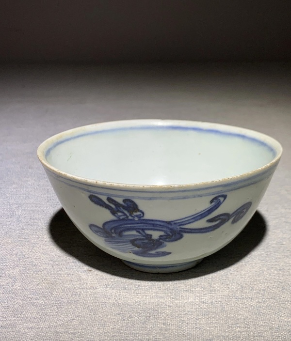 古玩陶瓷青花螭龍紋茶碗拍賣，當前價格3600元