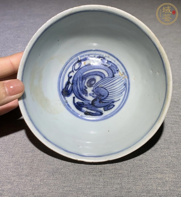 古玩陶瓷青花螭龍紋茶碗真品鑒賞圖