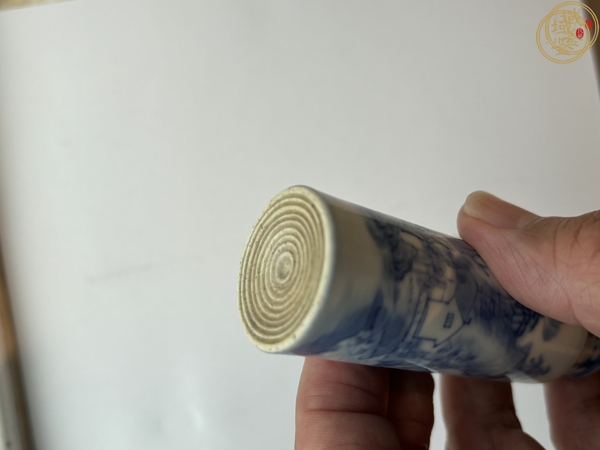 古玩陶瓷青花山水人物紋鼻煙壺，模糊，偏老真品鑒賞圖