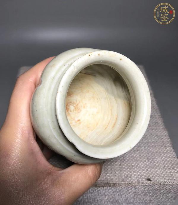 古玩陶瓷青白釉瓜棱罐真品鑒賞圖