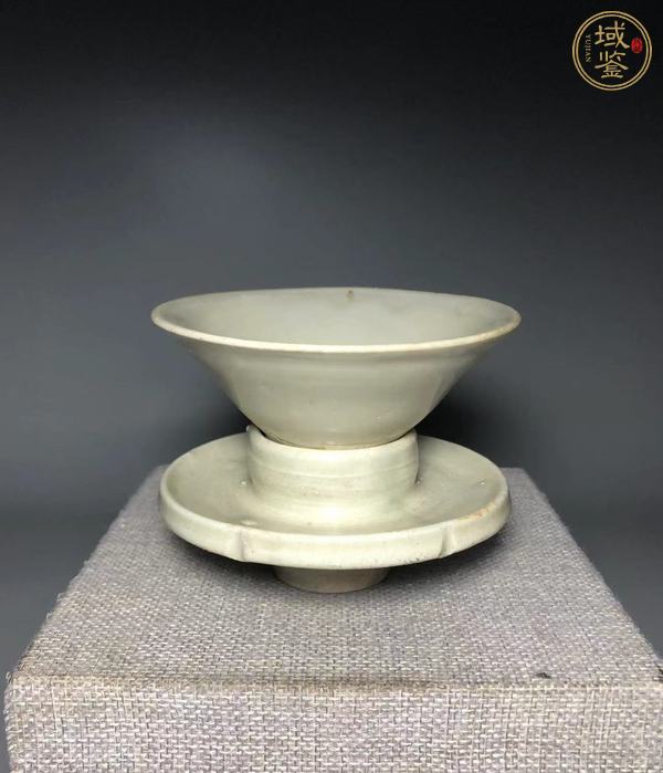 古玩陶瓷青白釉盞和托真品鑒賞圖