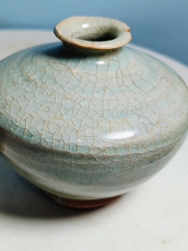 古玩陶瓷龍泉青瓷蘋果尊一對(duì)拍賣，當(dāng)前價(jià)格3600元