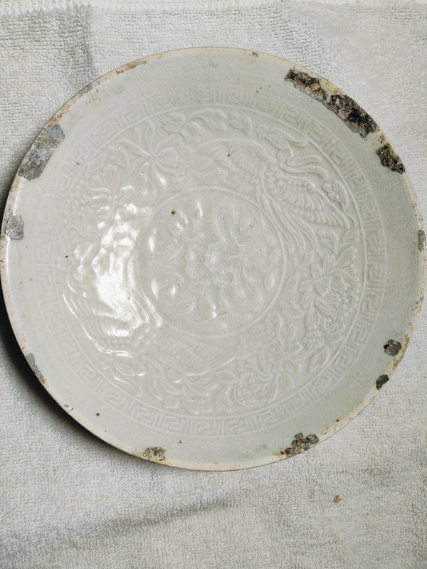 古玩轉(zhuǎn)賣南定雙鳳盤拍賣，當(dāng)前價格2200元