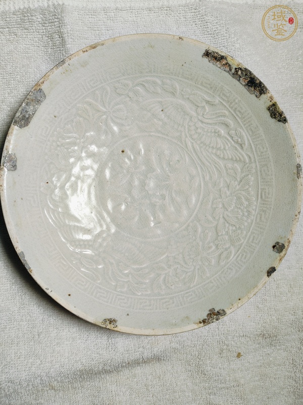 古玩陶瓷南定雙鳳盤真品鑒賞圖