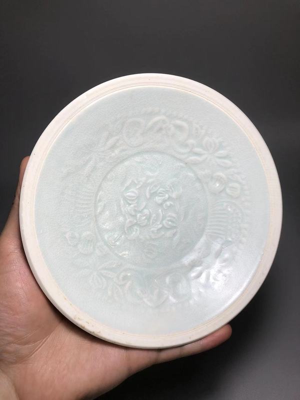 古玩陶瓷宋，青白釉娃娃盤拍賣，當前價格6000元