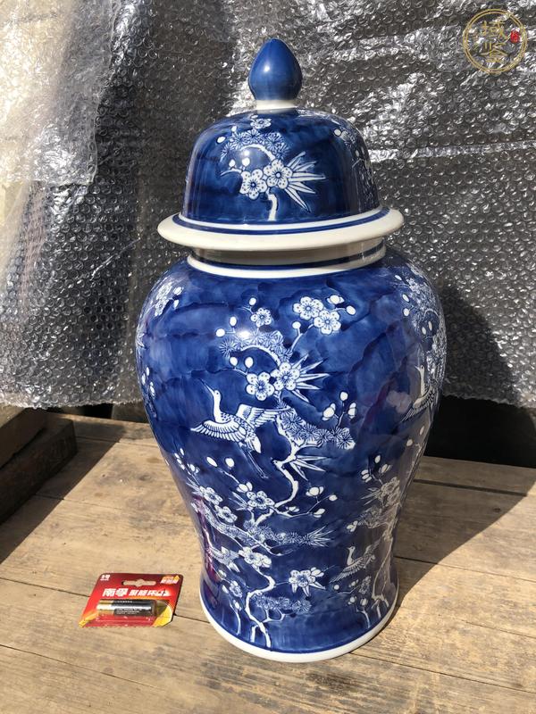 古玩陶瓷青花將軍罐真品鑒賞圖