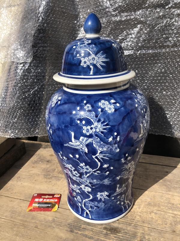 古玩陶瓷創(chuàng)匯.青花將軍罐(大尺寸)拍賣，當(dāng)前價格650元