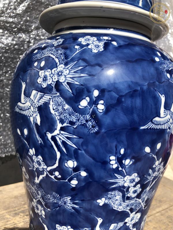 古玩陶瓷青花將軍罐真品鑒賞圖
