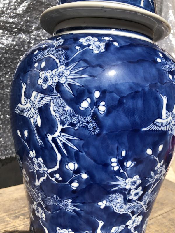 古玩陶瓷創(chuàng)匯.青花將軍罐(大尺寸)拍賣，當(dāng)前價格650元