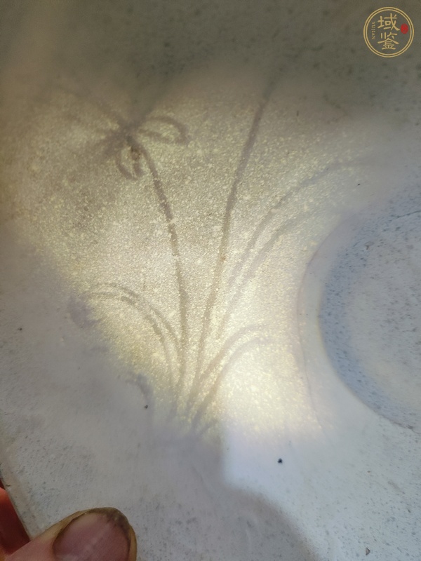 古玩陶瓷青白釉花卉紋面包碗真品鑒賞圖