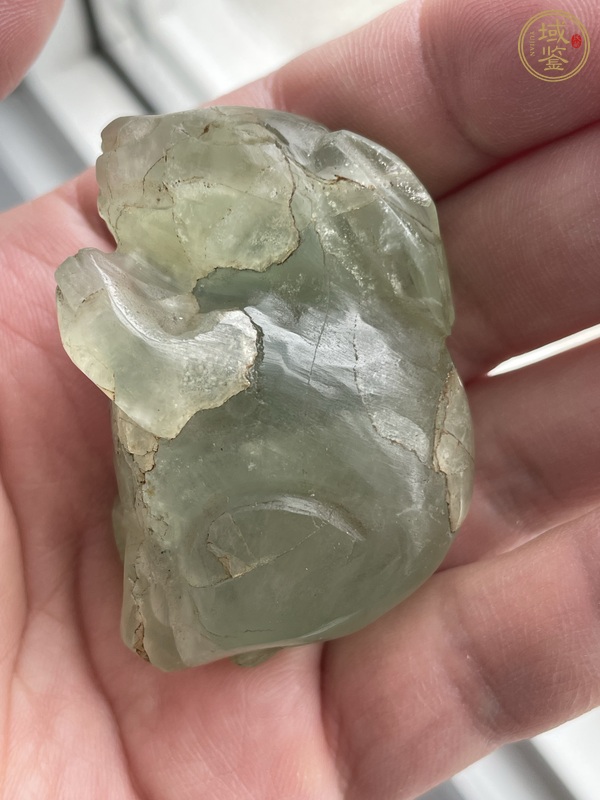 古玩玉器螢石雕“大象”擺件真品鑒賞圖