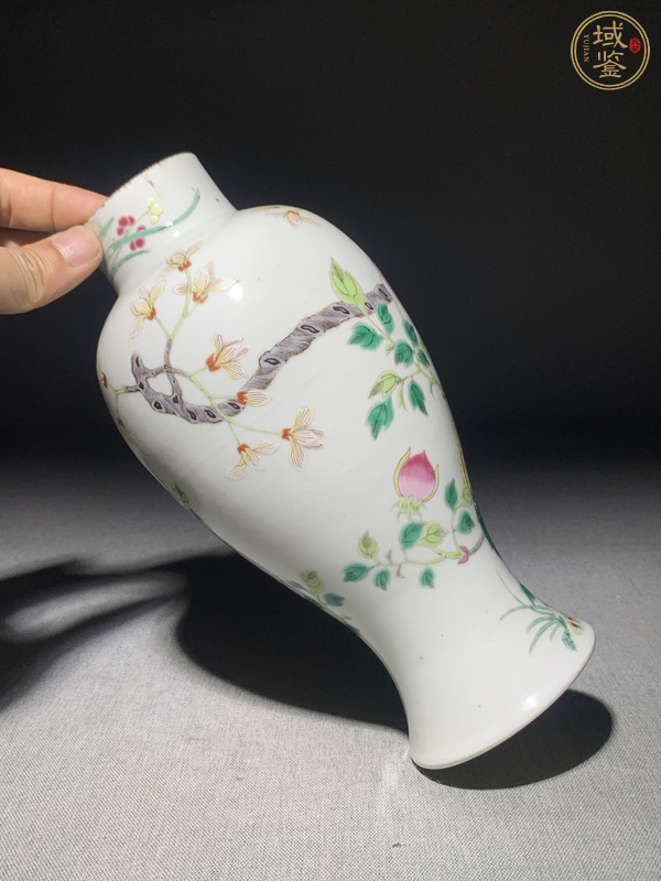 古玩陶瓷民國粉彩蓋瓶真品鑒賞圖