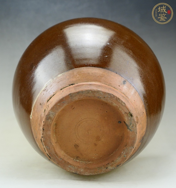 古玩陶瓷耀州窯茶葉末釉雙系罐真品鑒賞圖