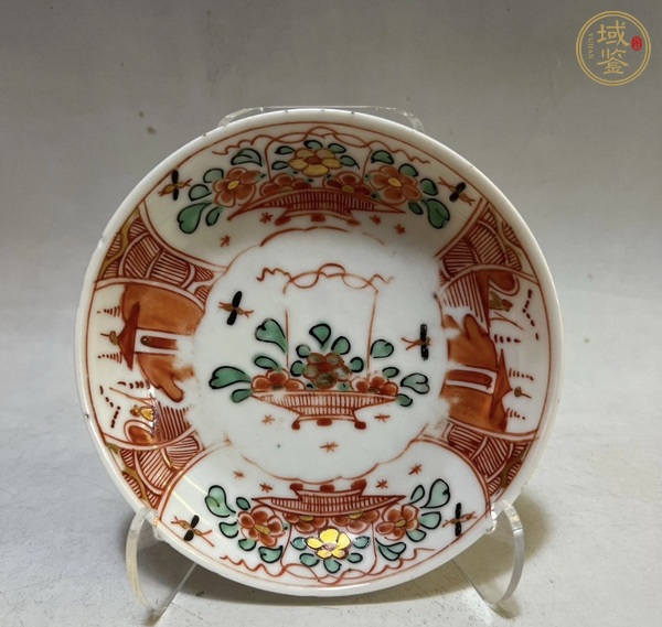 古玩陶瓷花卉紋杯盤真品鑒賞圖