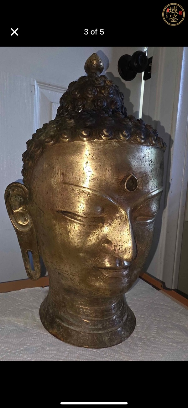 古玩雜項(xiàng)佛首真品鑒賞圖