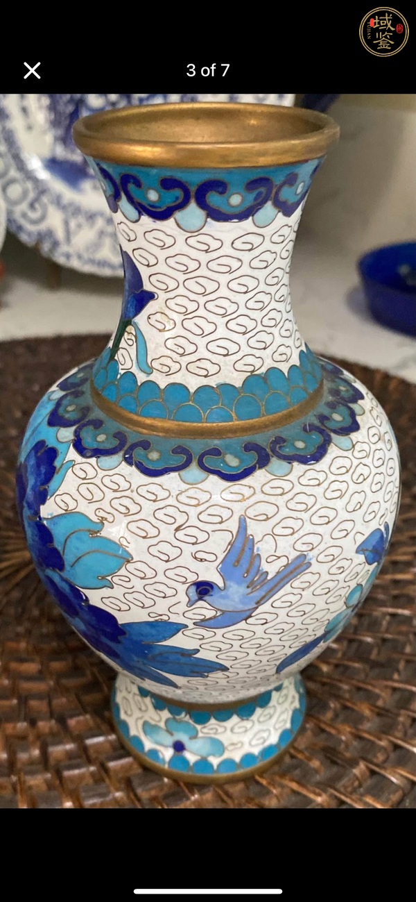 古玩銅器景泰藍(lán)瓶真品鑒賞圖