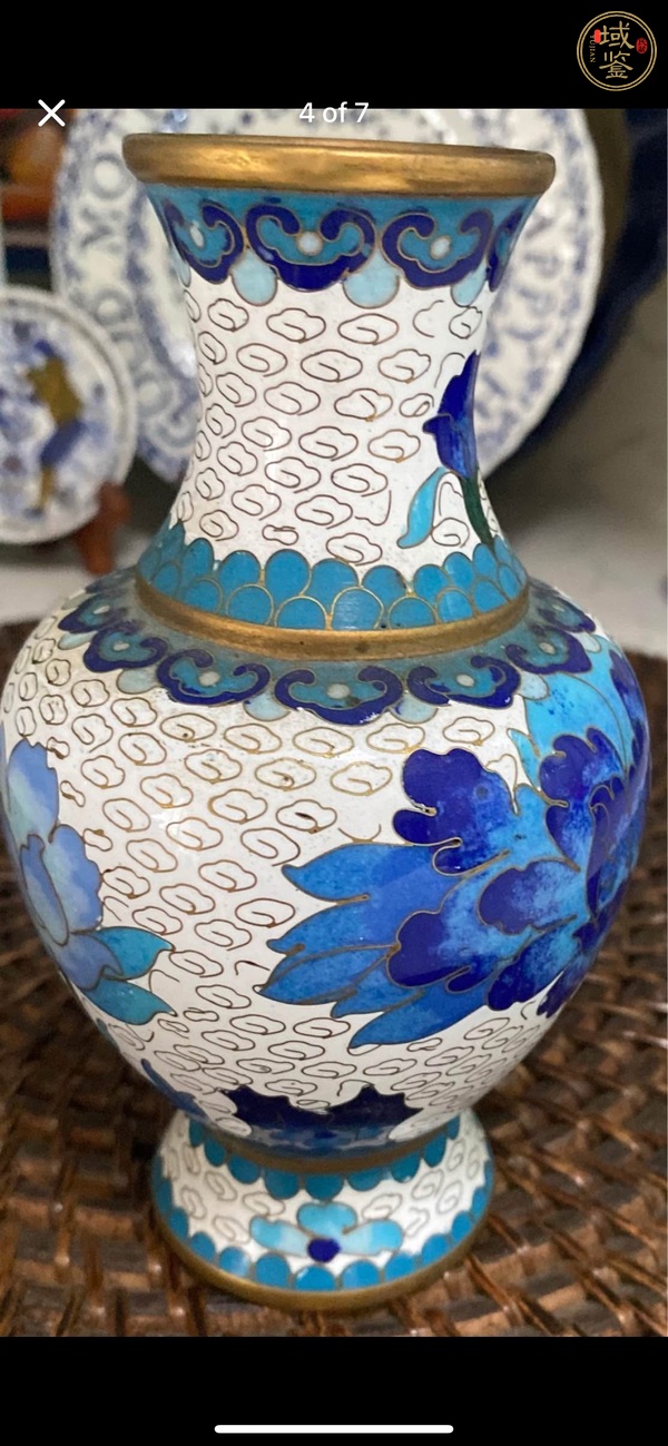 古玩銅器景泰藍(lán)瓶真品鑒賞圖