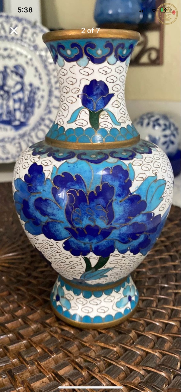 古玩銅器景泰藍(lán)瓶真品鑒賞圖