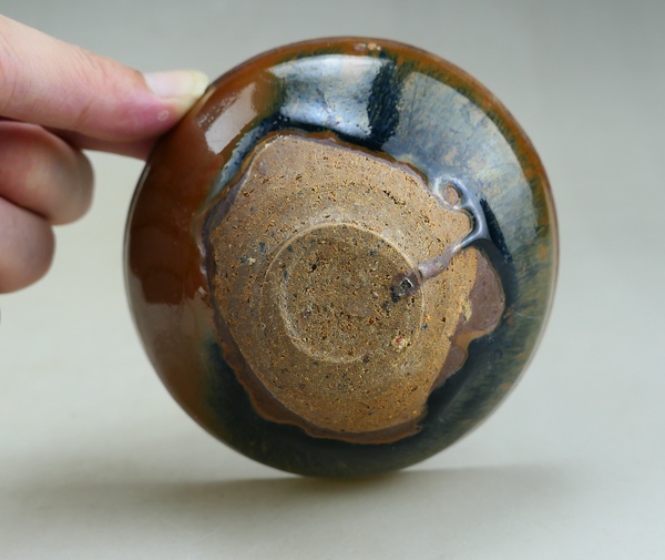 古玩陶瓷精品:宋建窯柿紅釉兔毫盞（宋時(shí)名品）拍賣(mài)，當(dāng)前價(jià)格1600元