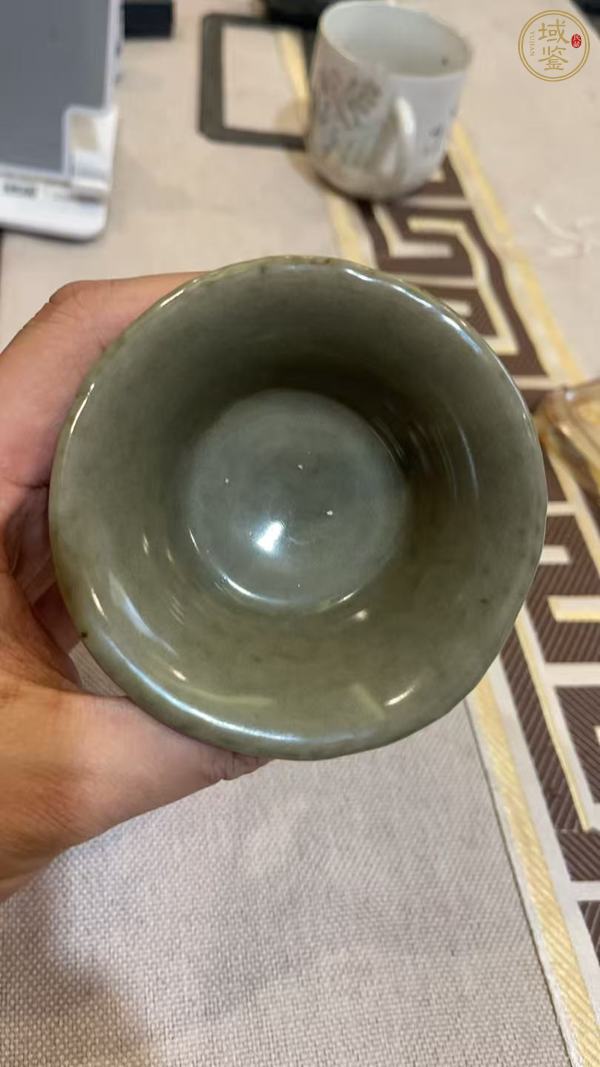 古玩陶瓷龍泉青瓷高足杯真品鑒賞圖