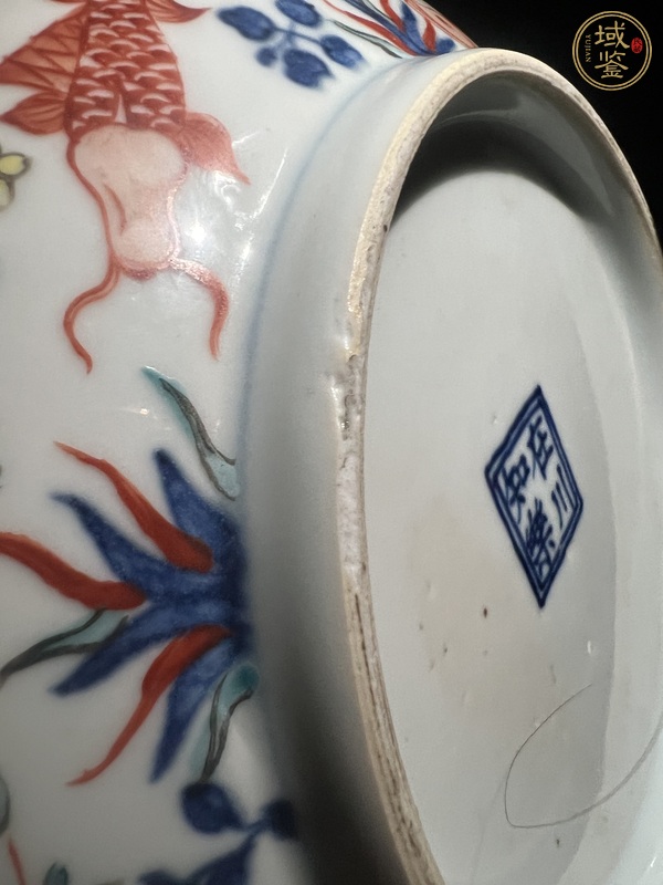 古玩陶瓷青花五彩盤真品鑒賞圖