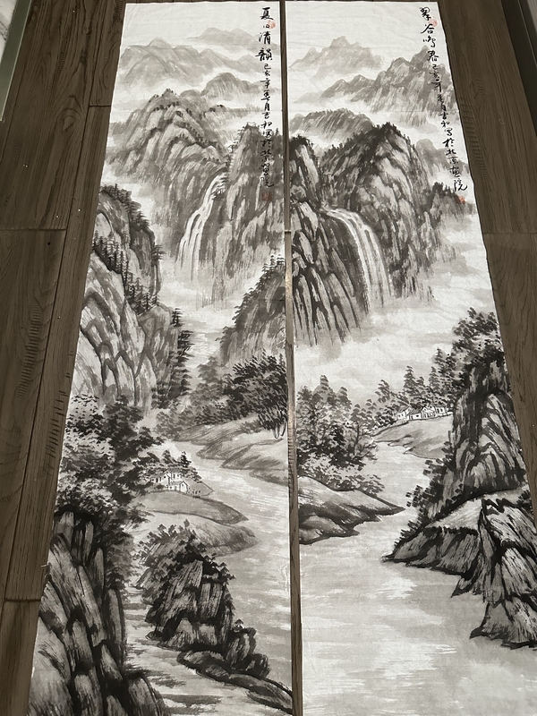 古玩字畫郝吉和山水拍賣,當前價格12000元