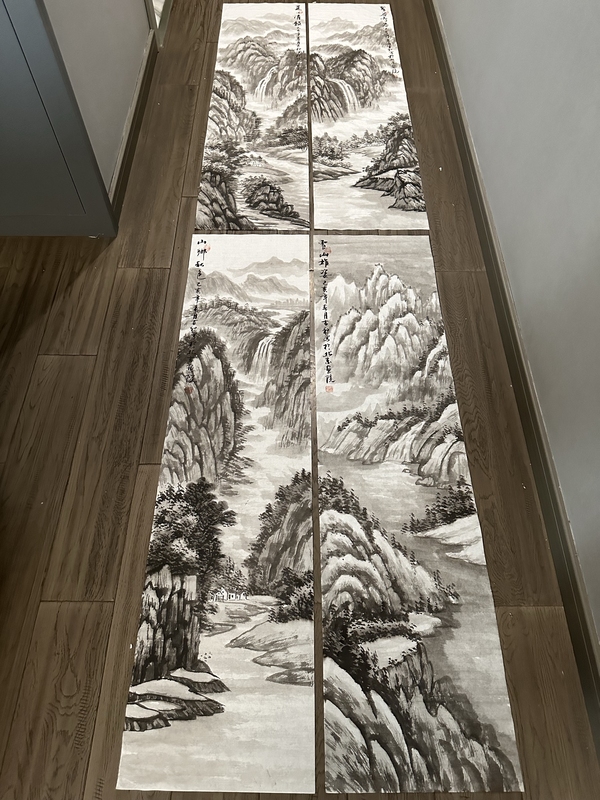 古玩字畫郝吉和山水拍賣,當前價格12000元