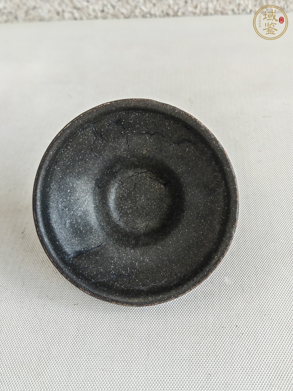 古玩陶瓷建窯系黑釉茶盞真品鑒賞圖